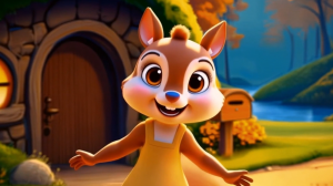 Hazel outside the house