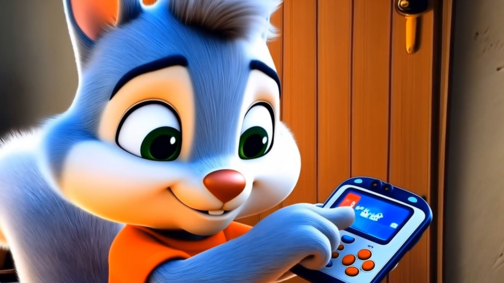 Scamp with his device